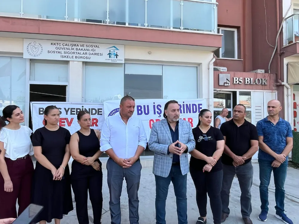  Kamu-Sen ve Ada-Sen, Sosyal Sigortalar Dairesi İskele şubesinde grevde