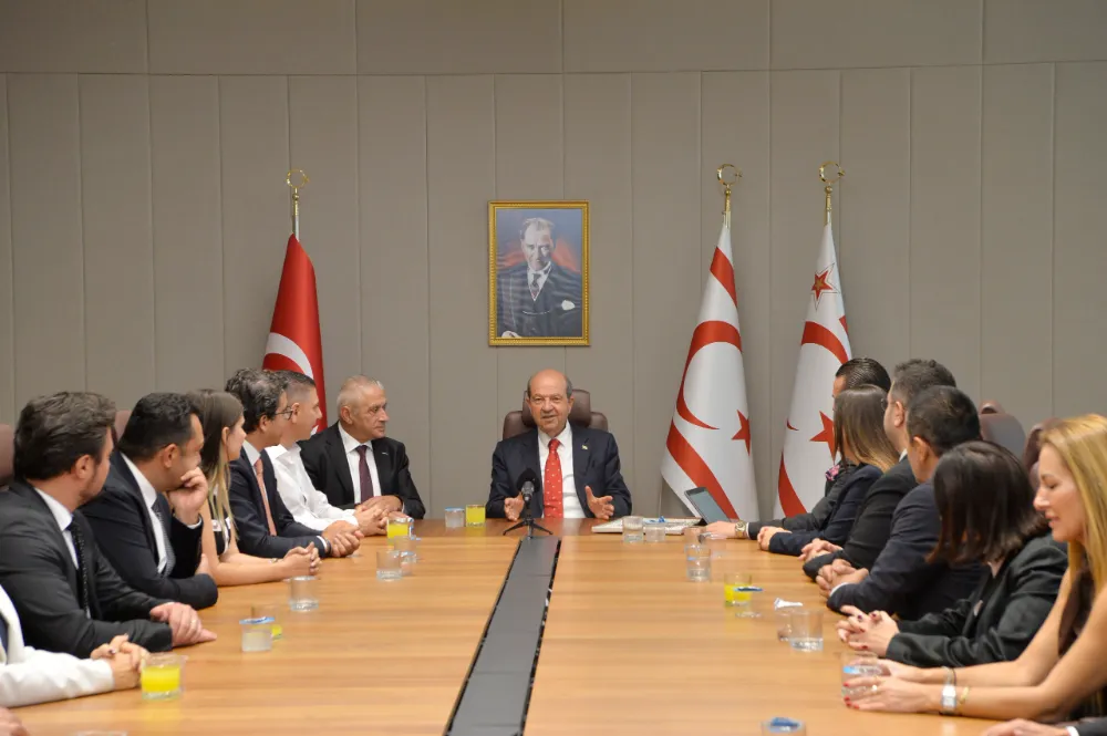 Cumhurbaşkanı Tatar, Ege Genç İş İnsanları Derneği heyetini kabul etti